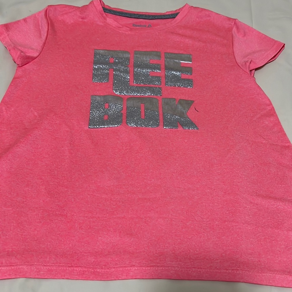 Reebok girl Shirt tunic style size Medium 8-10 color Pink